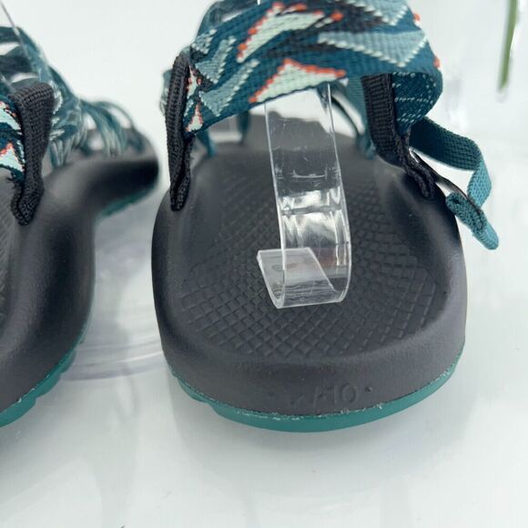 Chaco Women ZX/2 Sandal Size 10 Outdoor Hike Teal Strappy Thong Adjustable Shoe - Picture 9 of 14